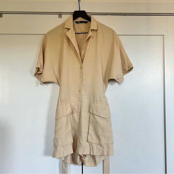 Zara linen jumpsuit - Picture 1 of 4
